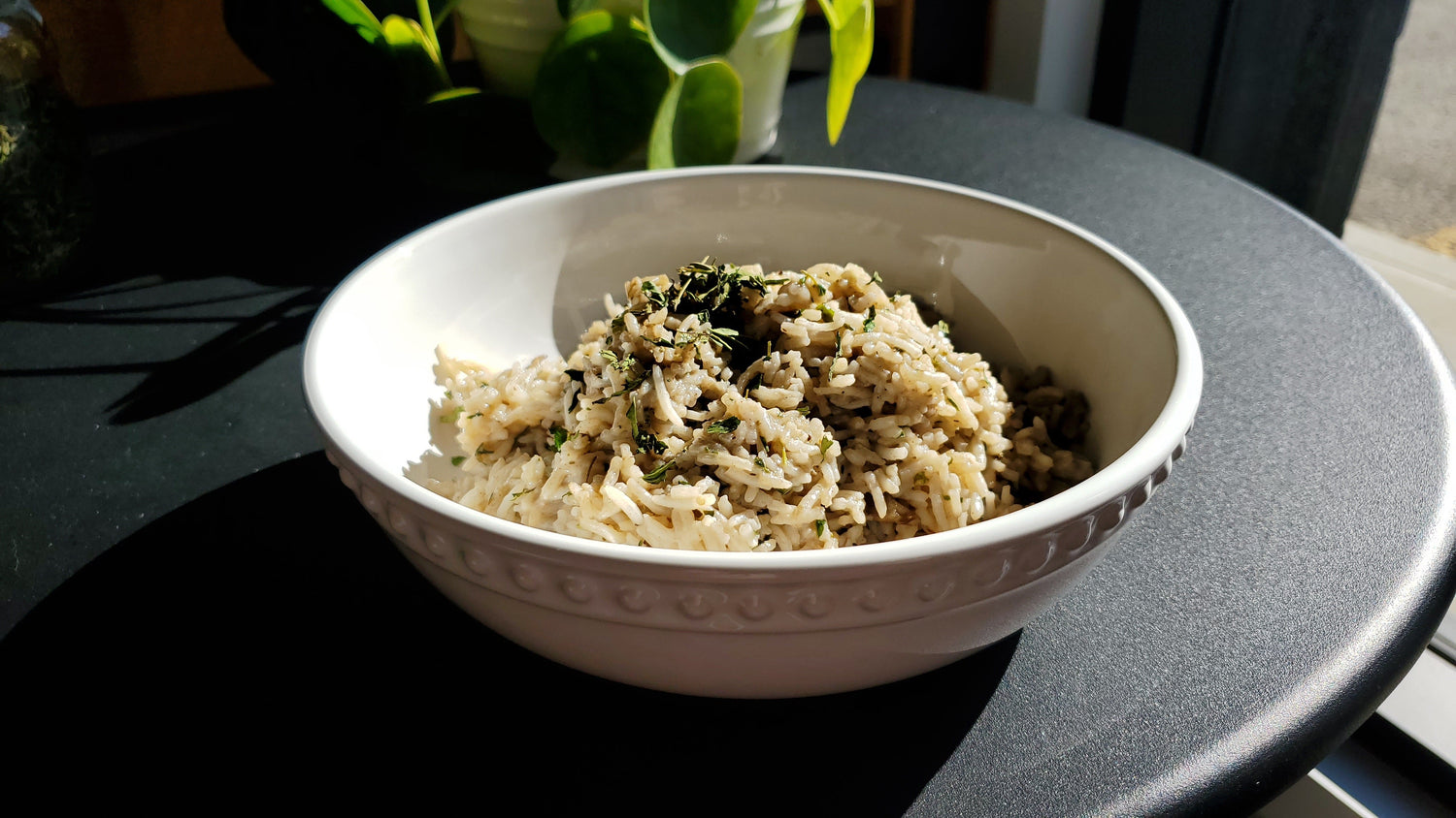 Bowl of Coconut Mushroom Rice