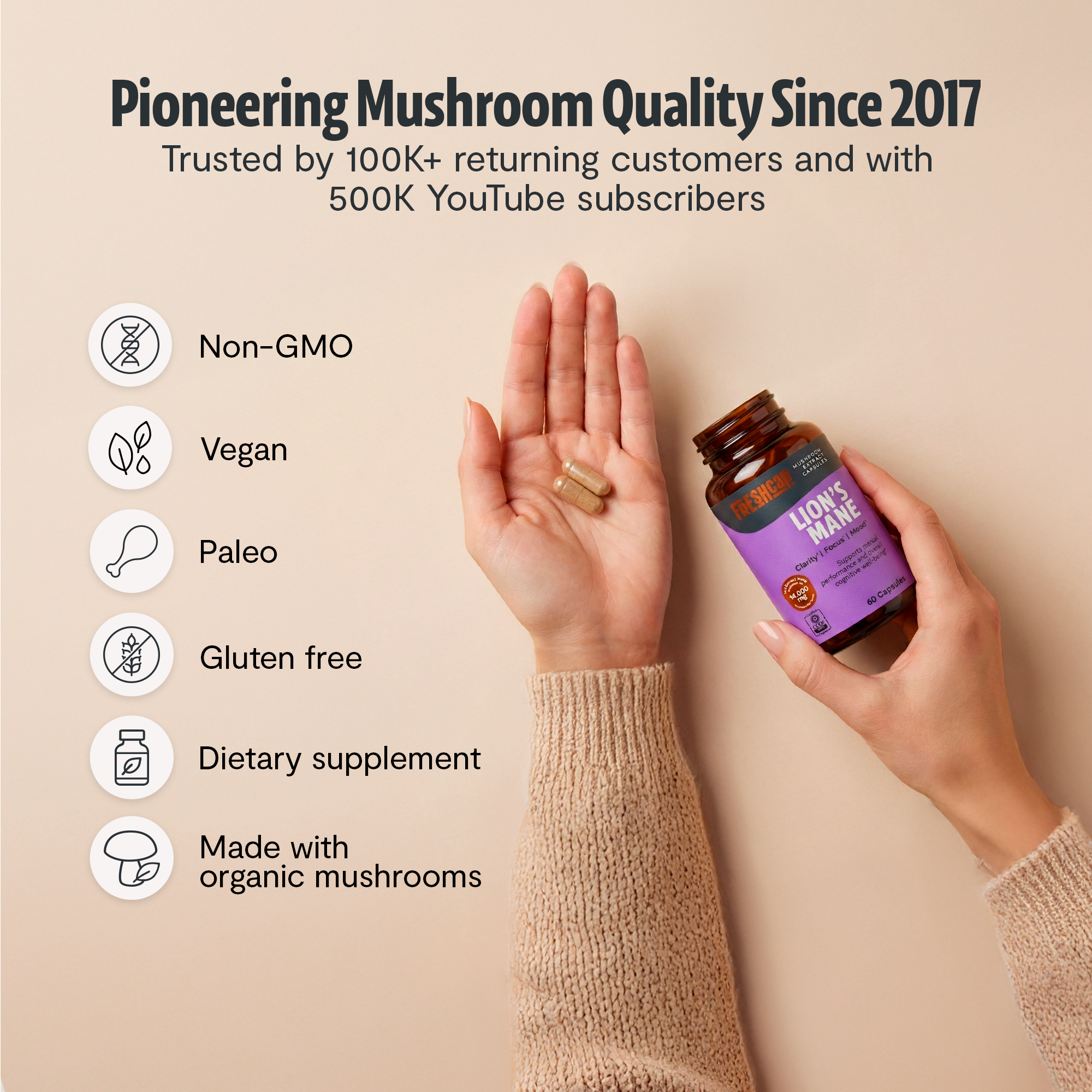 Lion's Mane Mushroom Extract Capsules