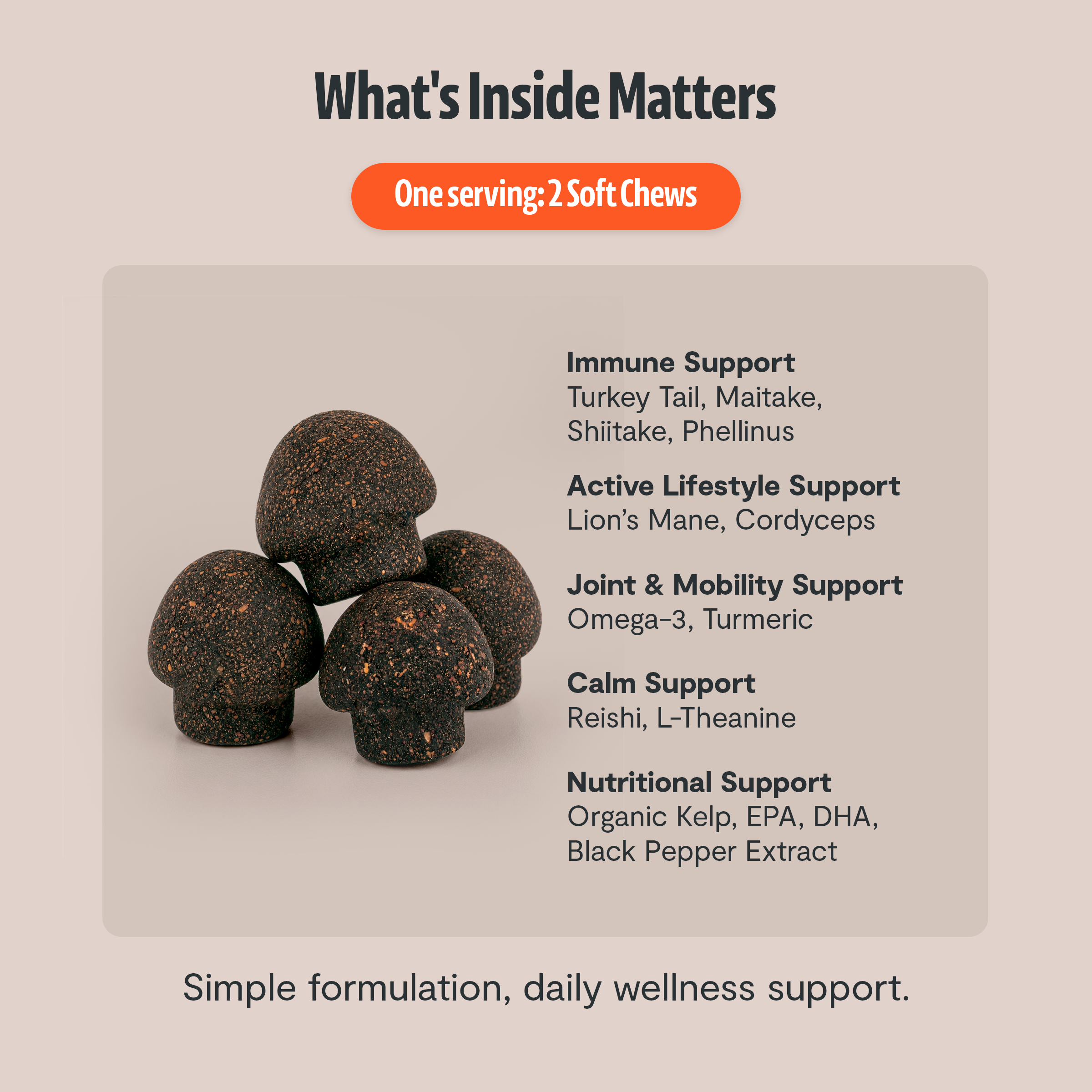 Shroomies Mushroom Chews for Dogs