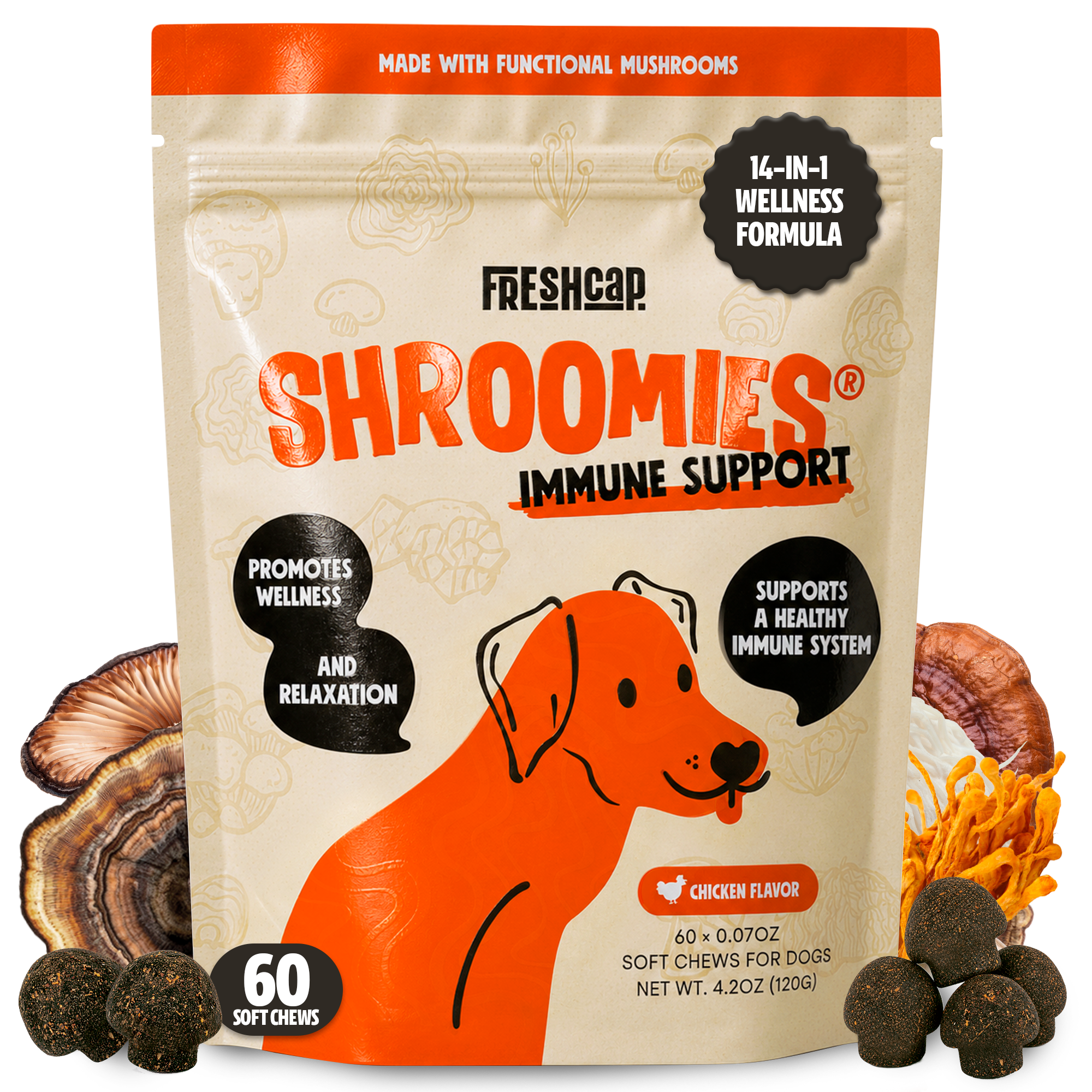 🎁 Shroomies Mushroom Chews for Dogs (40% off)