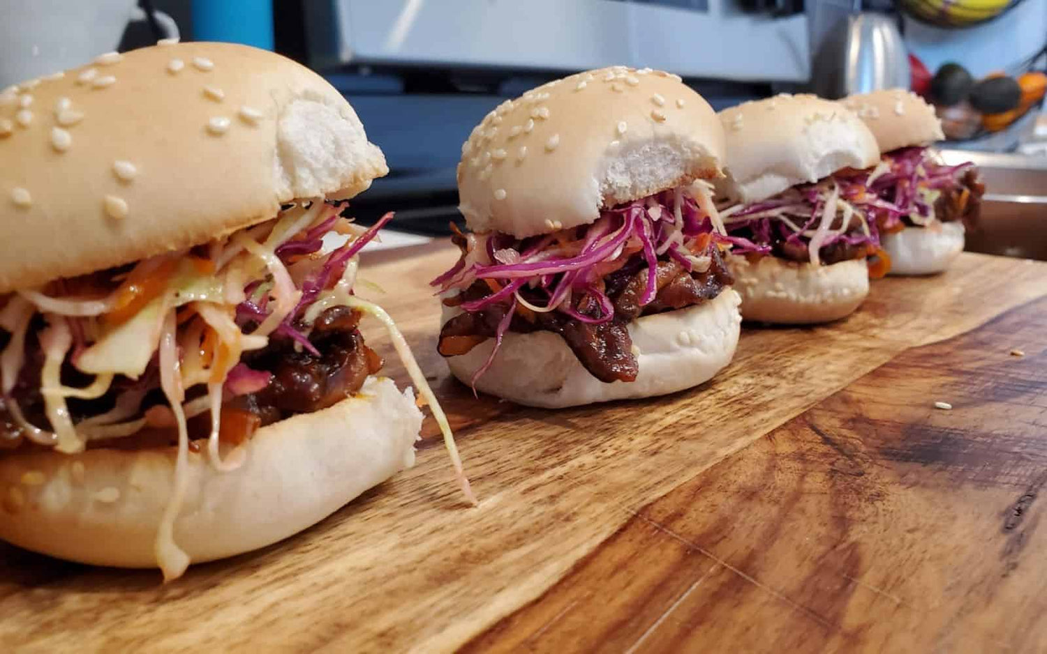 Shiitake: Meatless "Pulled Pork" Sliders