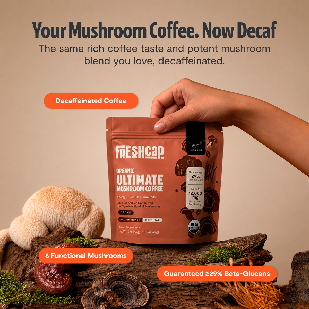 Ultimate Mushroom Decaf Coffee