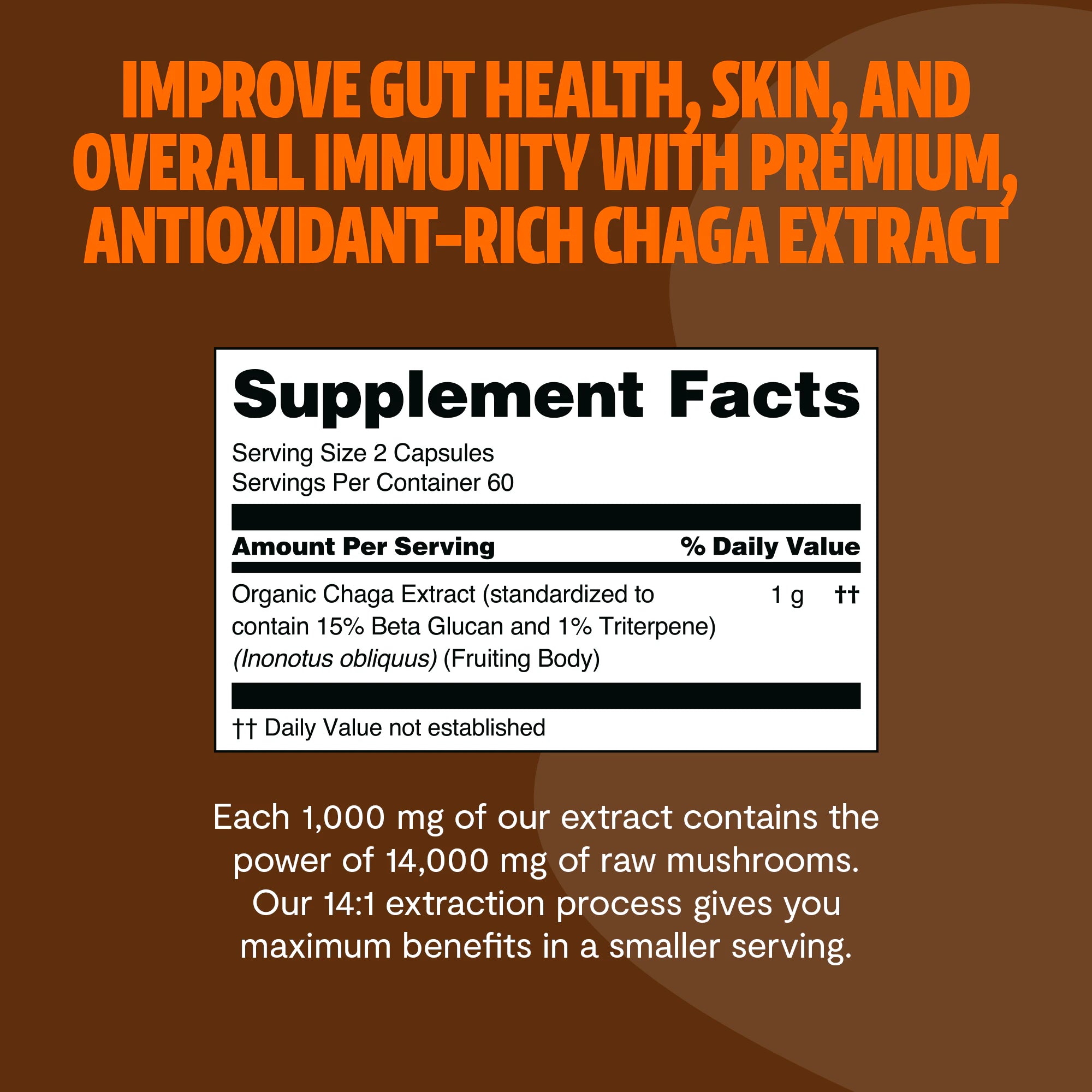 Chaga Mushroom Extract Capsules