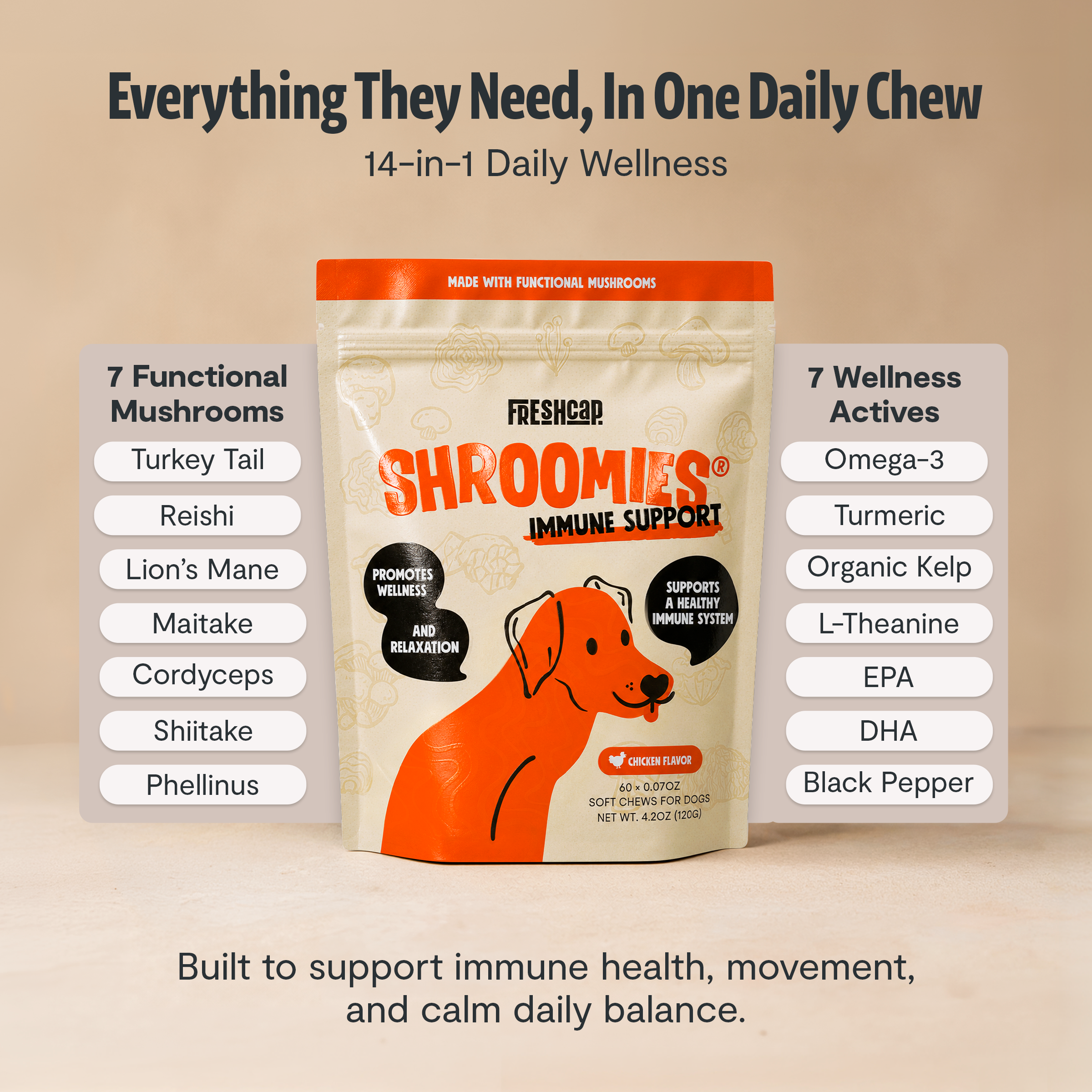 Shroomies Mushroom Chews for Dogs