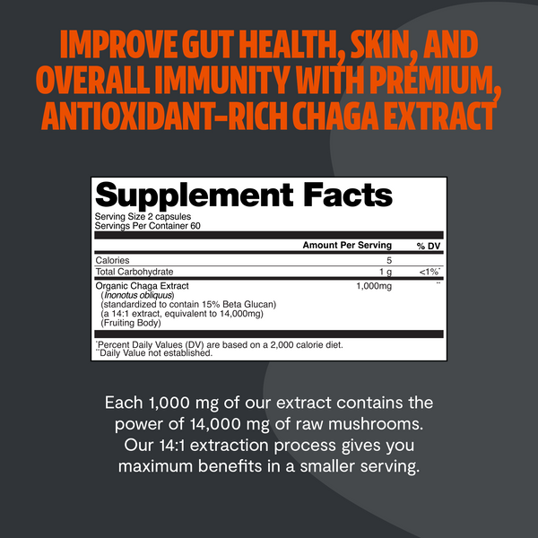 Chaga Mushroom Extract Capsules