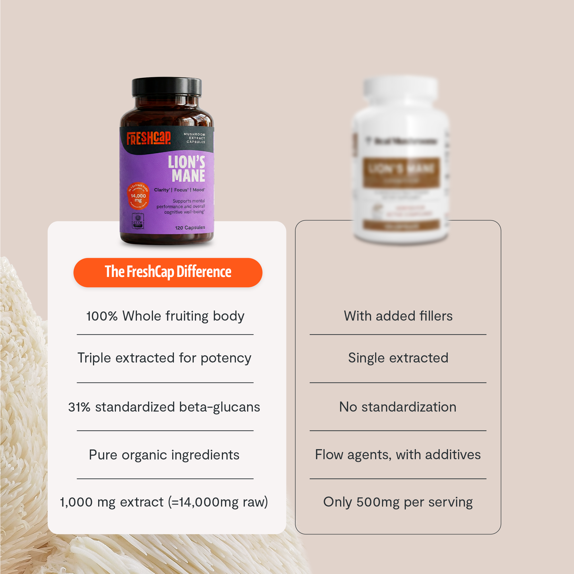 Lion's Mane Mushroom Extract Capsules