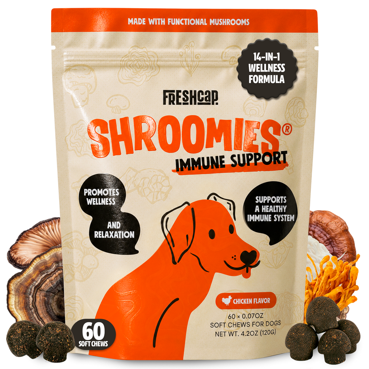 🎁 Shroomies Mushroom Chews for Dogs (40% off)