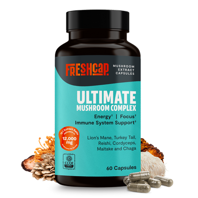 FreshCap Ultimate Mushroom Complex capsules bottle